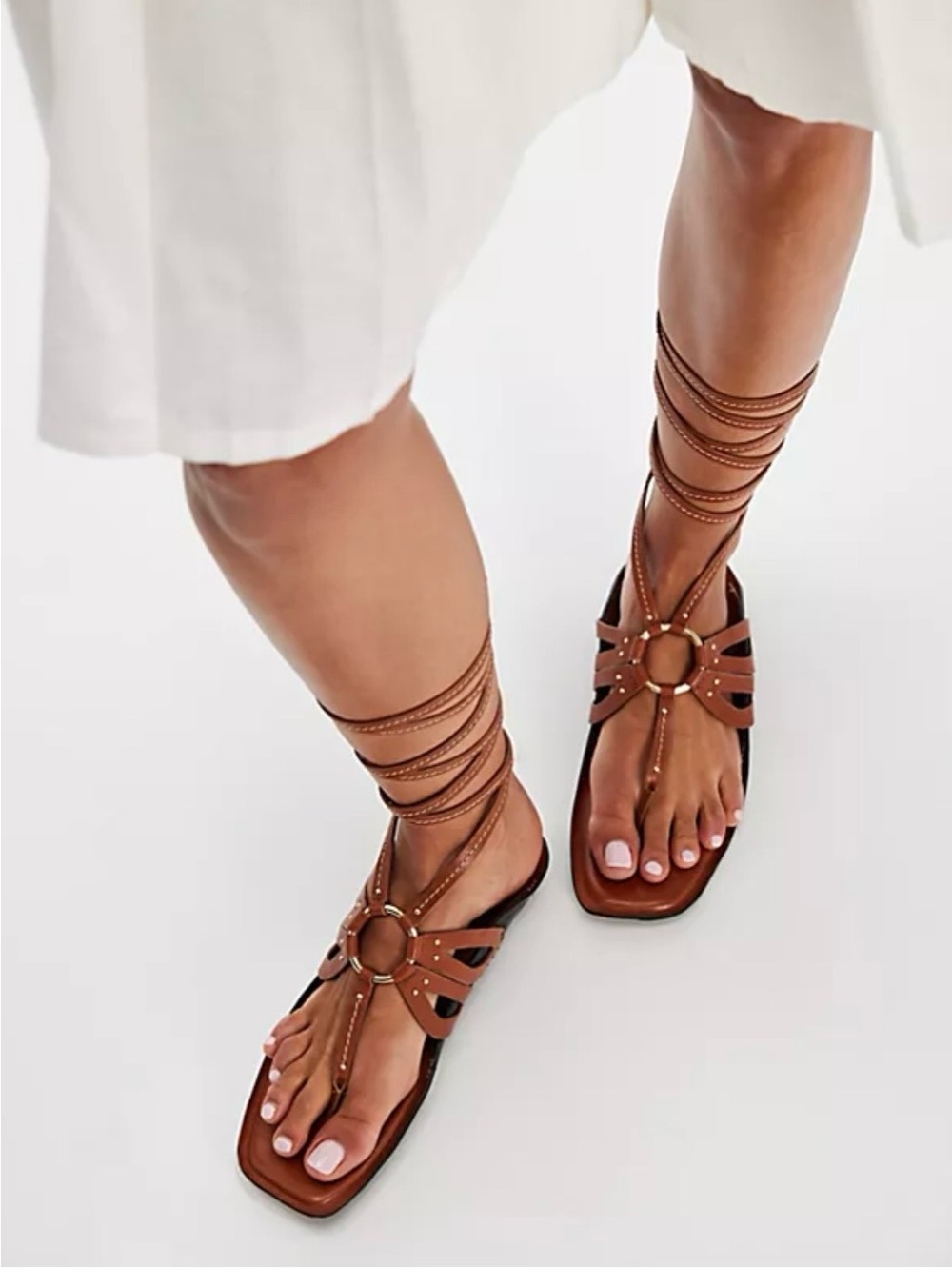 Free People Brown Dragonfly Strappy Sandals